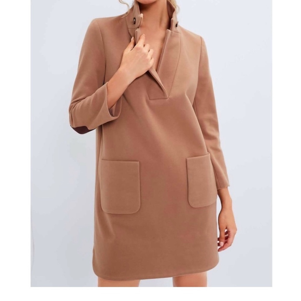 Tuckernuck Camel Emerson Coat Dress XXL Long Sleeve Mini Pockets $298 NWT - Picture 14 of 16